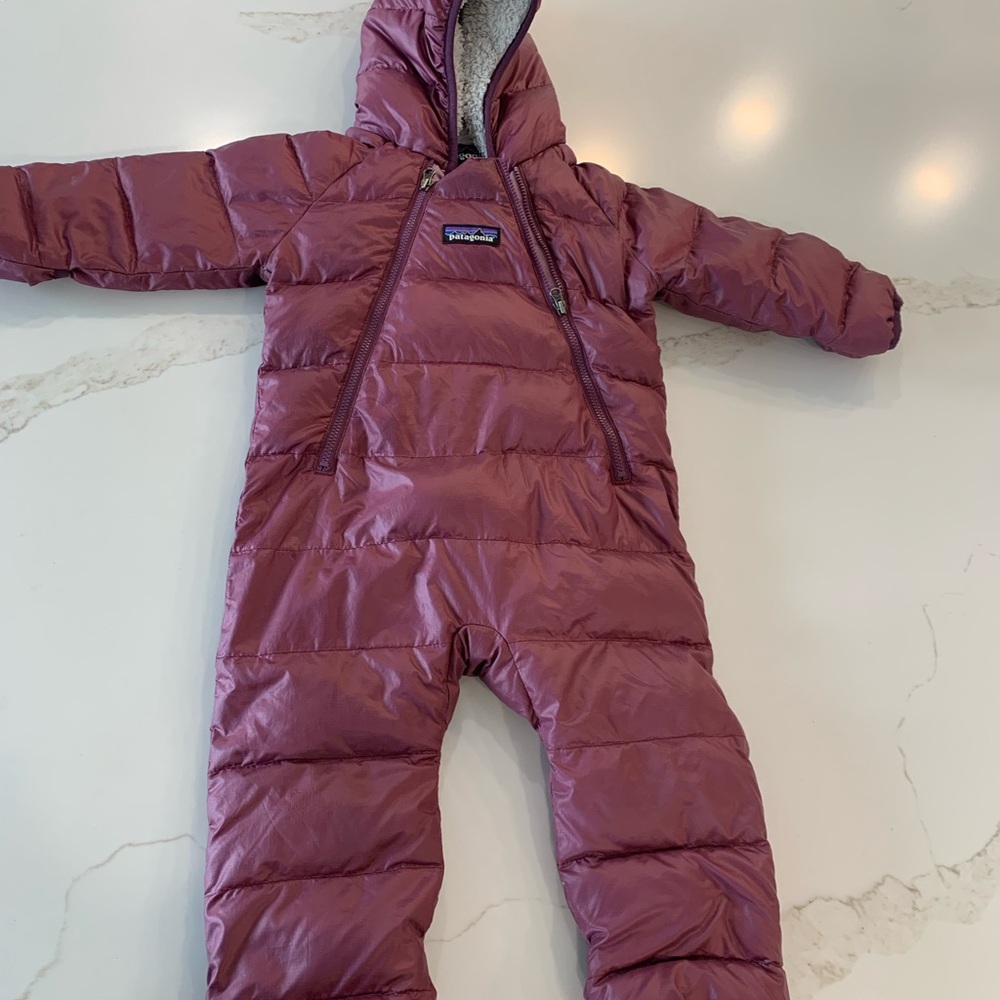 Patagonia Purple Infant Puffy Snowsuit